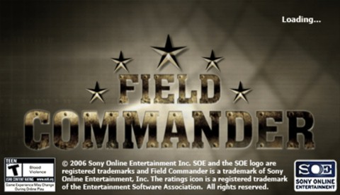 Field Commander title screen for PSP